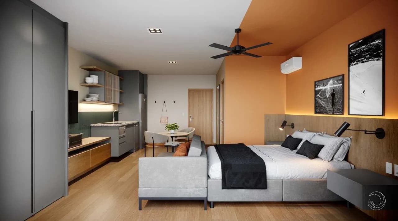 Apartamento para venda com 1 dormitório, em Saco Grande com 32 m² — foto principal