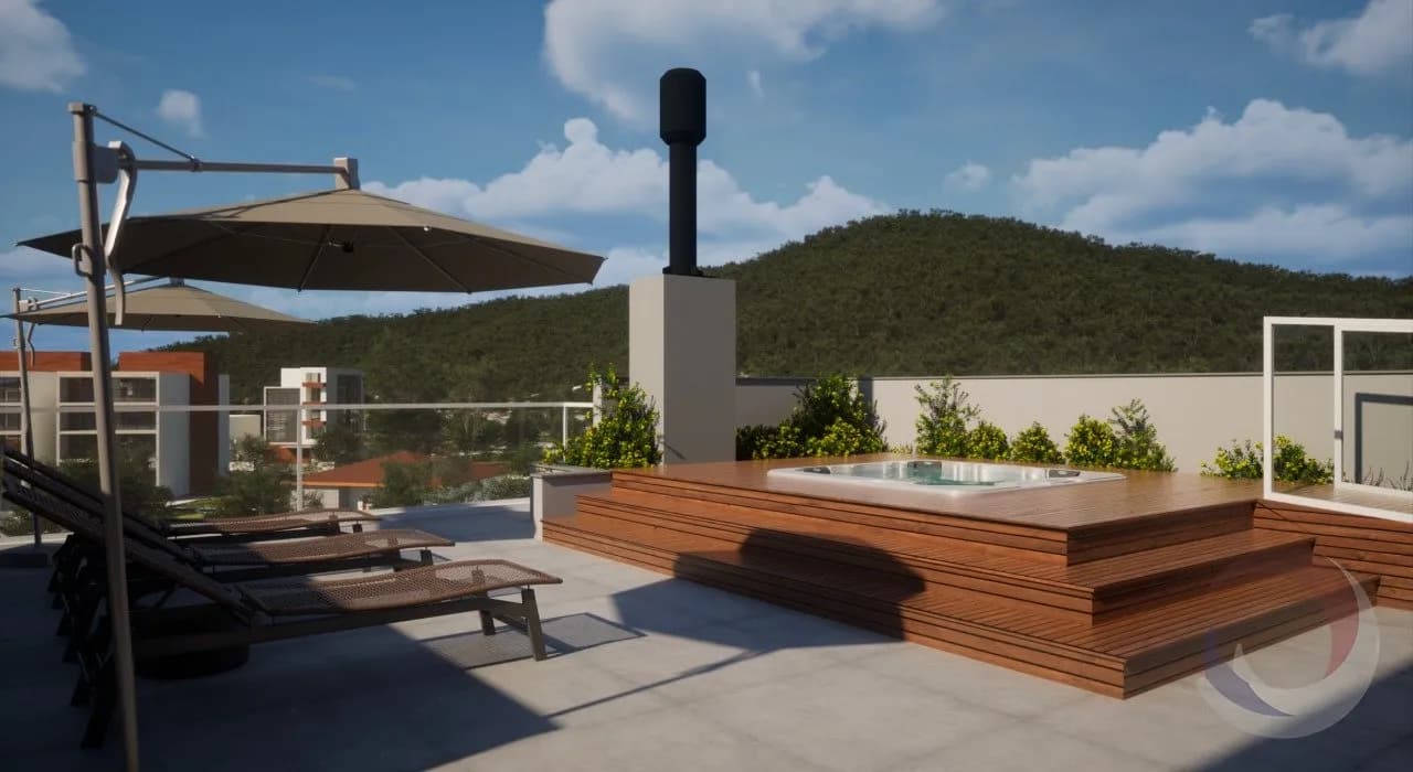 Apartamento garden para venda com 1 dormitório, em Cachoeira Do Bom Jesus com 93 m² — foto 2