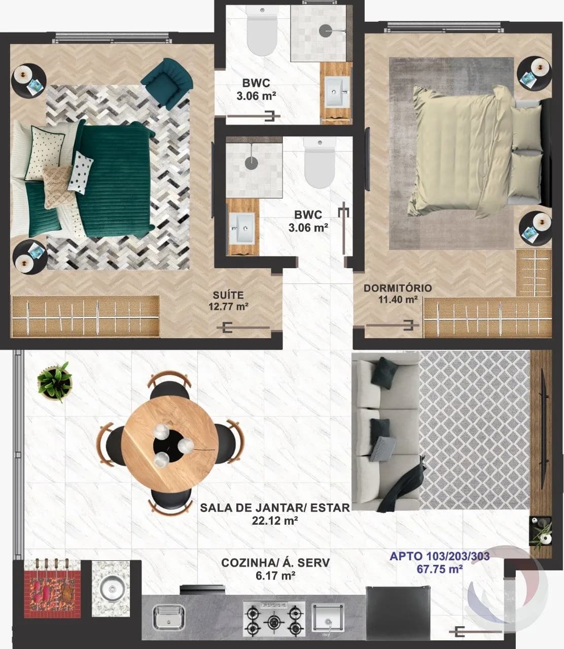 Apartamento para venda com 2 dormitórios em Canasvieiras com 67 m²