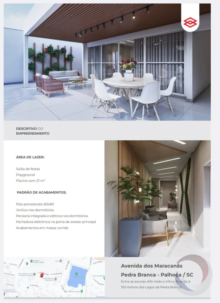 Apartamento para venda com 2 dormitórios em Pedra Branca com 76 m² — foto 5