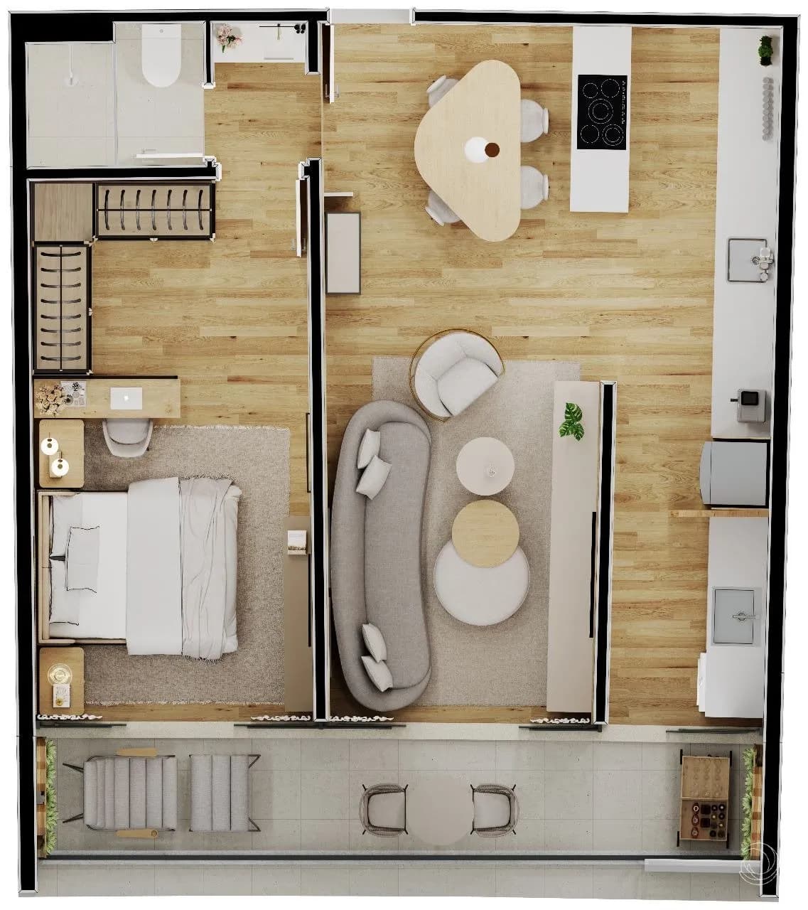 Apartamento para venda com 1 dormitório, em Saco Grande com 78 m² — foto principal