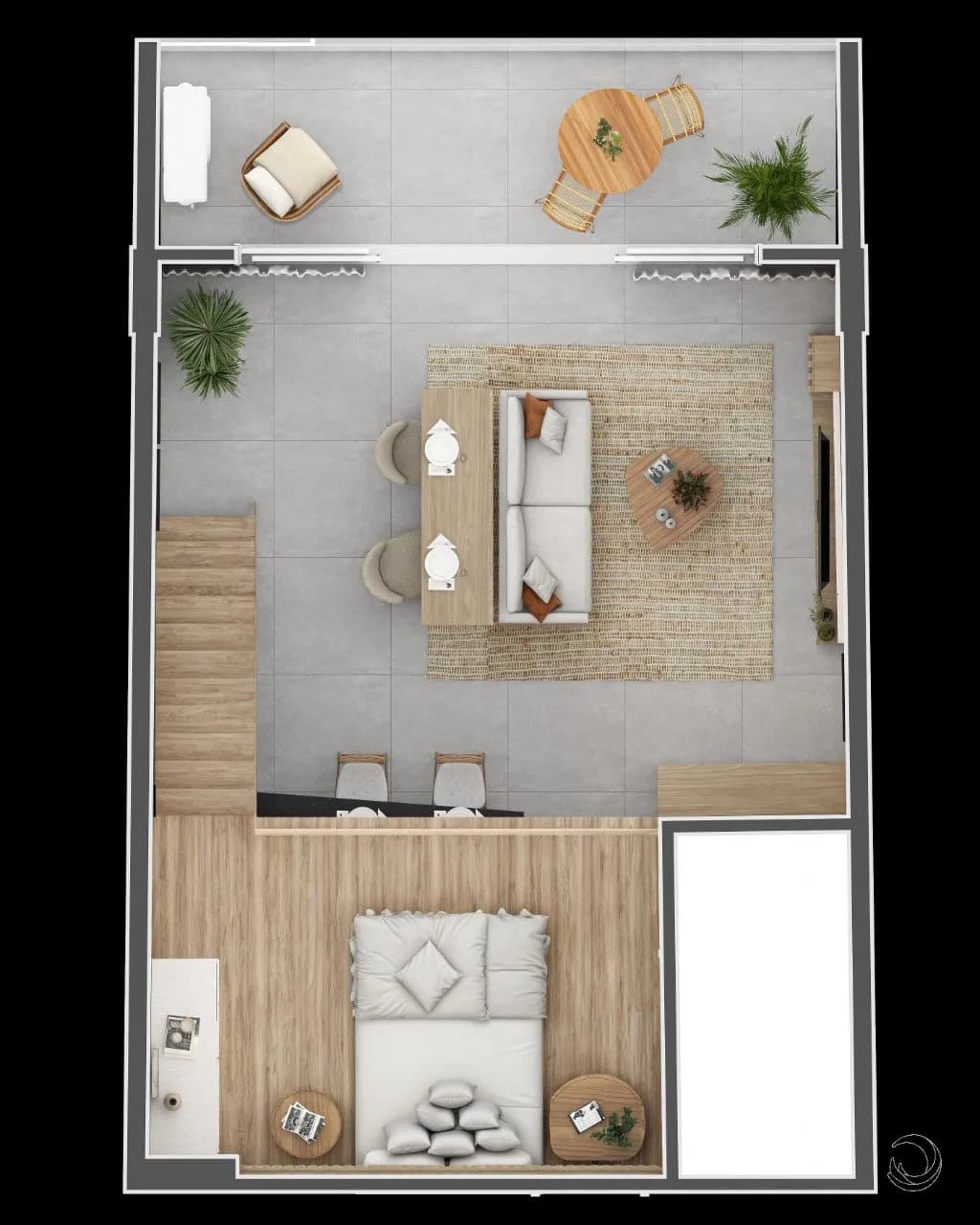 Apartamento para venda com 1 dormitório, em Saco Grande com 53 m² — foto 2
