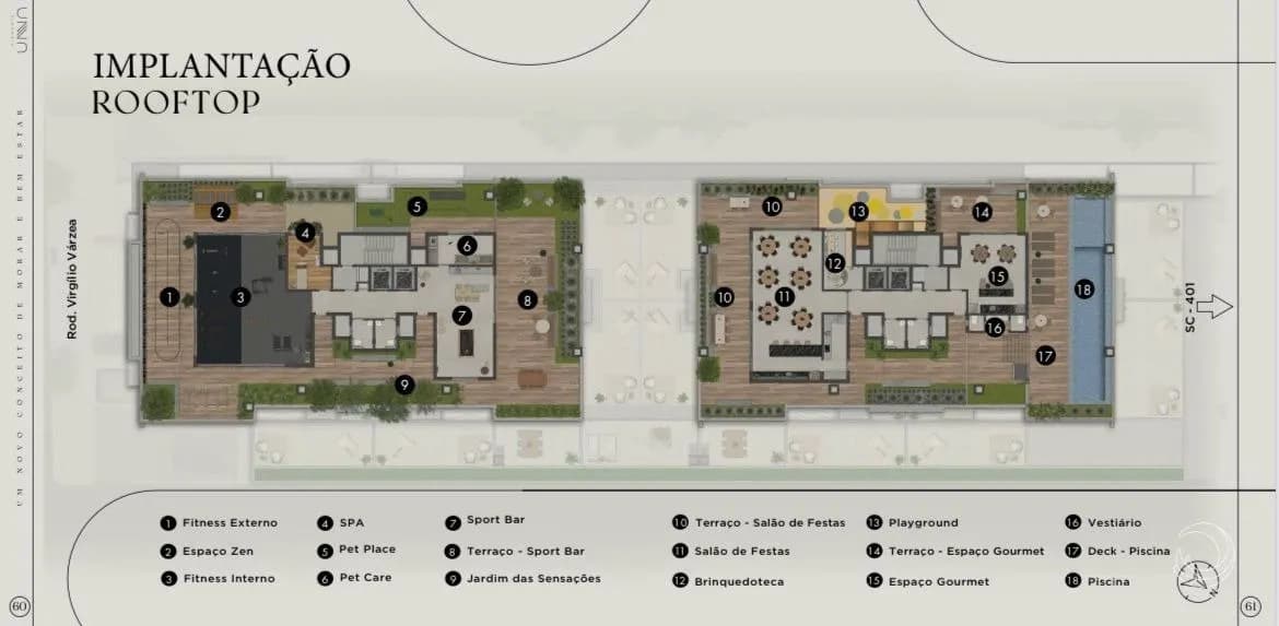 Apartamento para venda com 2 dormitórios em Saco Grande com 68 m² — foto 3