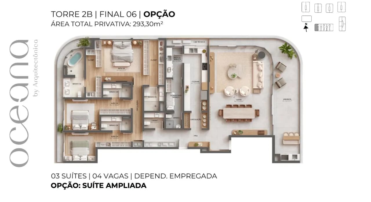 Apartamento para venda com 3 dormitórios em Jurerê com 293 m² — foto 5