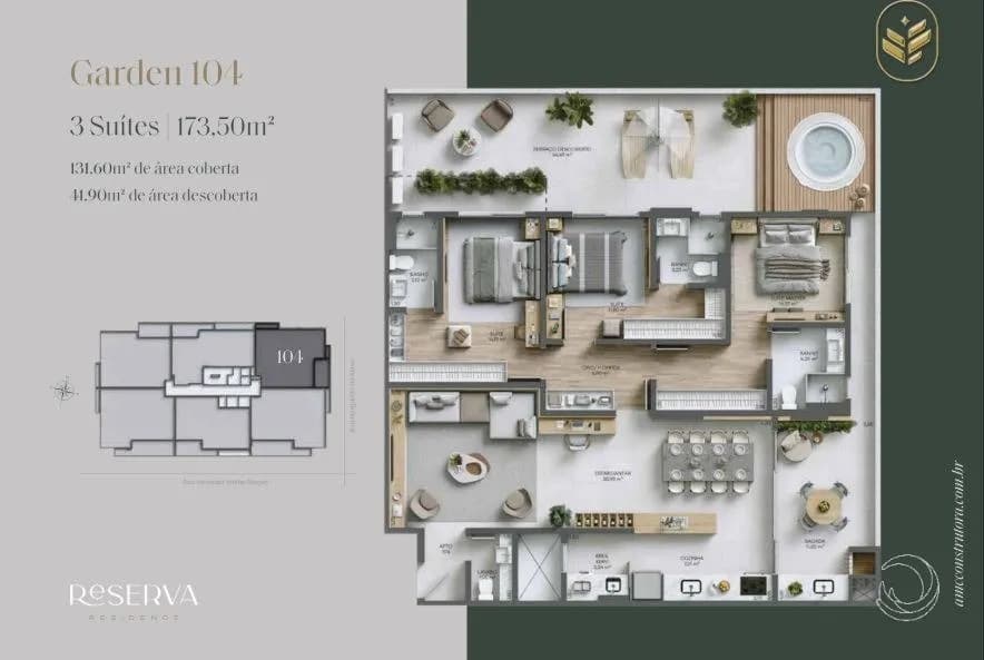 Apartamento para venda com 3 dormitórios em Campinas com 173 m² — foto principal