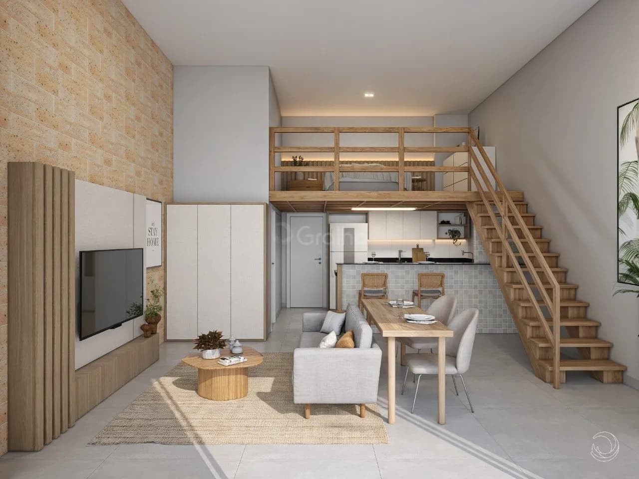 Apartamento para venda com 2 dormitórios em Saco Grande com 74 m² — foto principal