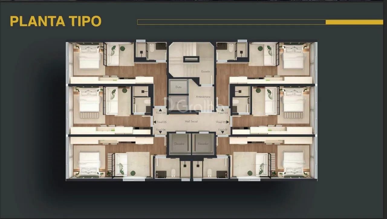 Estúdio para venda com 1 dormitório, em Centro com 34 m² — foto 3