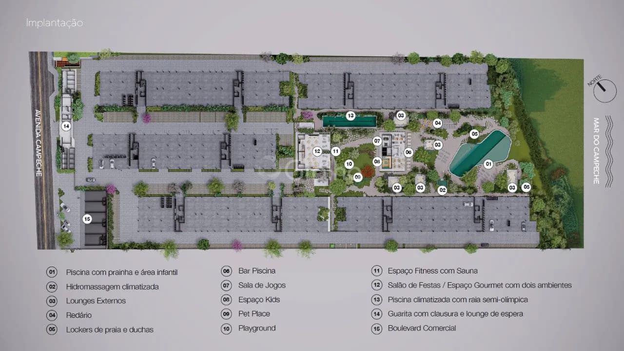 Apartamento para venda com 3 dormitórios em Campeche com 99 m² — foto 3