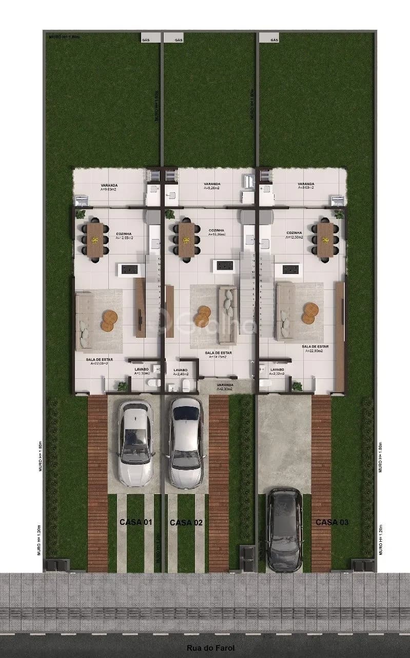 Casa para venda com 3 dormitórios em Campeche com 109 m² — foto 2