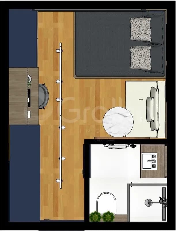 Apartamento para venda com 1 dormitório, em Pantanal com 16 m² — foto 5