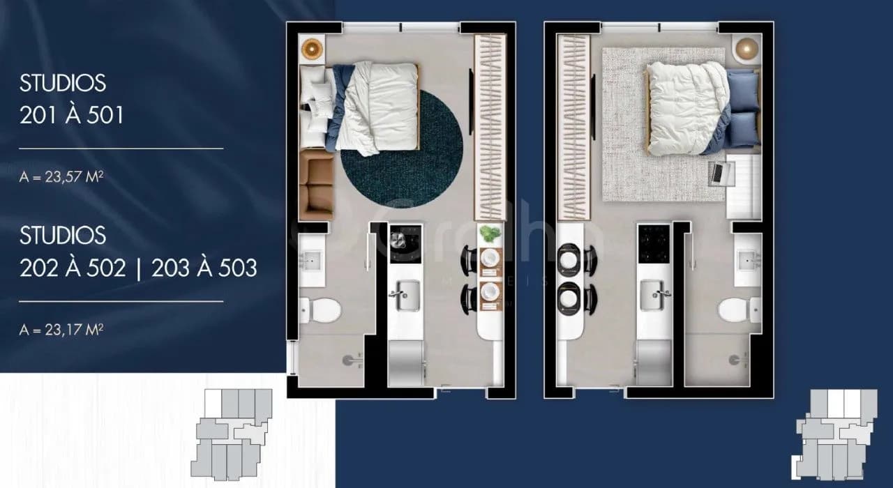 Estúdio para venda com 1 dormitório, em Trindade com 23 m² — foto 2
