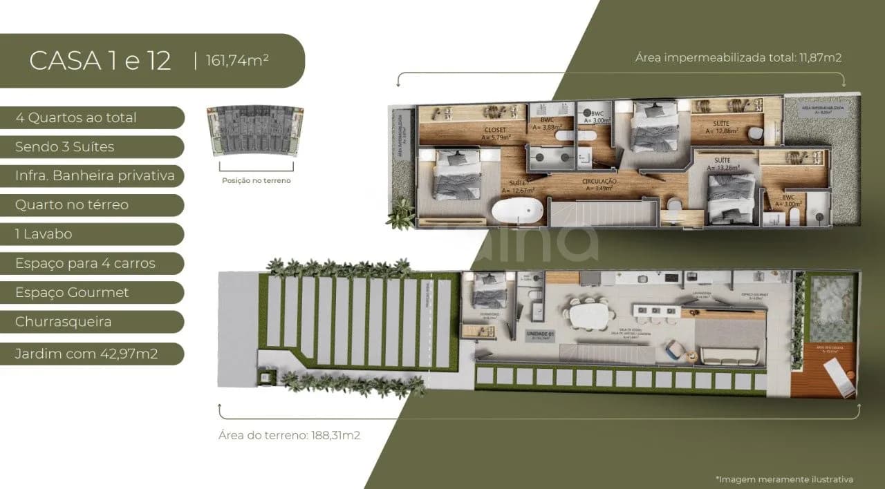 Casa para venda com 4 dormitórios em Pedra Branca com 161 m² — foto principal
