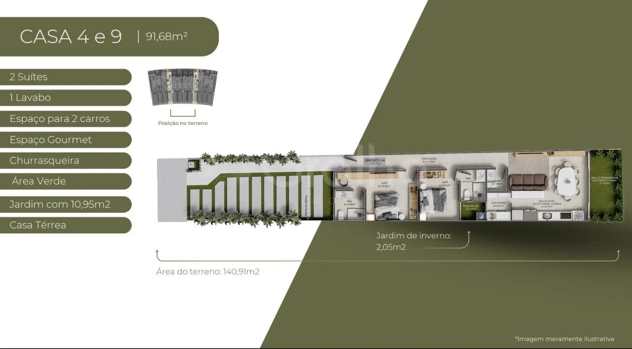 Casa para venda com 2 dormitórios em Pedra Branca com 91 m² — foto principal