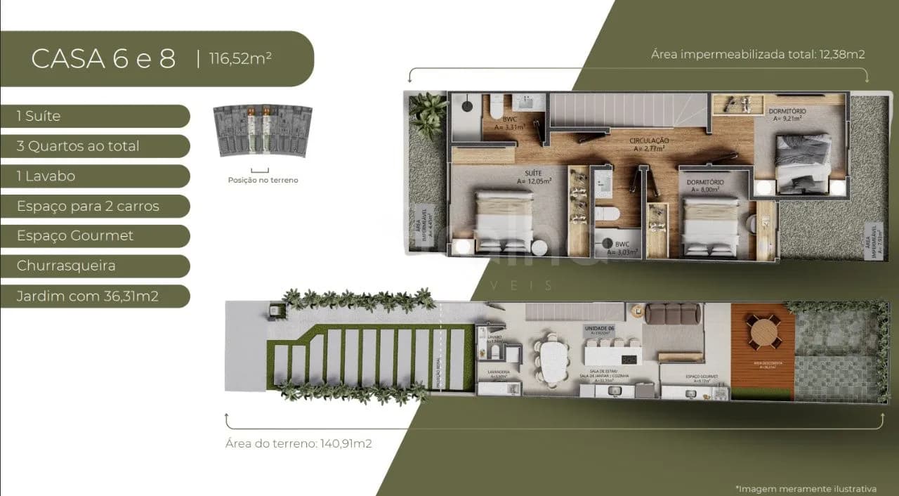 Casa para venda com 3 dormitórios em Pedra Branca com 116 m² — foto principal