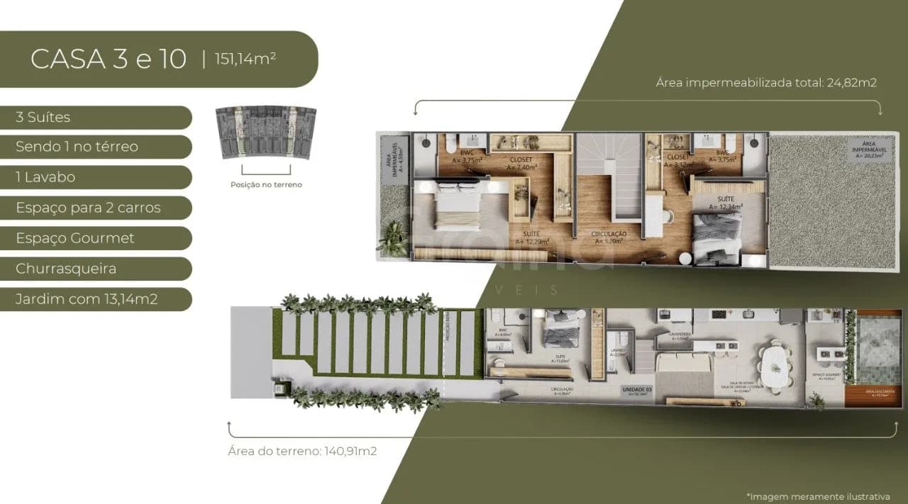 Casa para venda com 3 dormitórios em Pedra Branca com 151 m² — foto principal