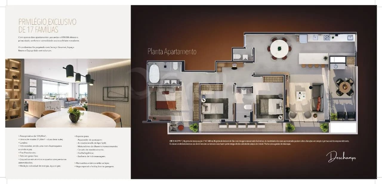Apartamento para venda com 3 dormitórios em Campinas com 126 m² — foto principal