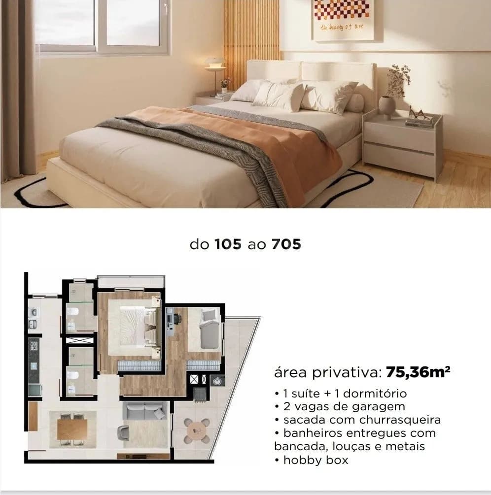 Apartamento para venda com 2 dormitórios em Capoeiras com 75 m² — foto 4