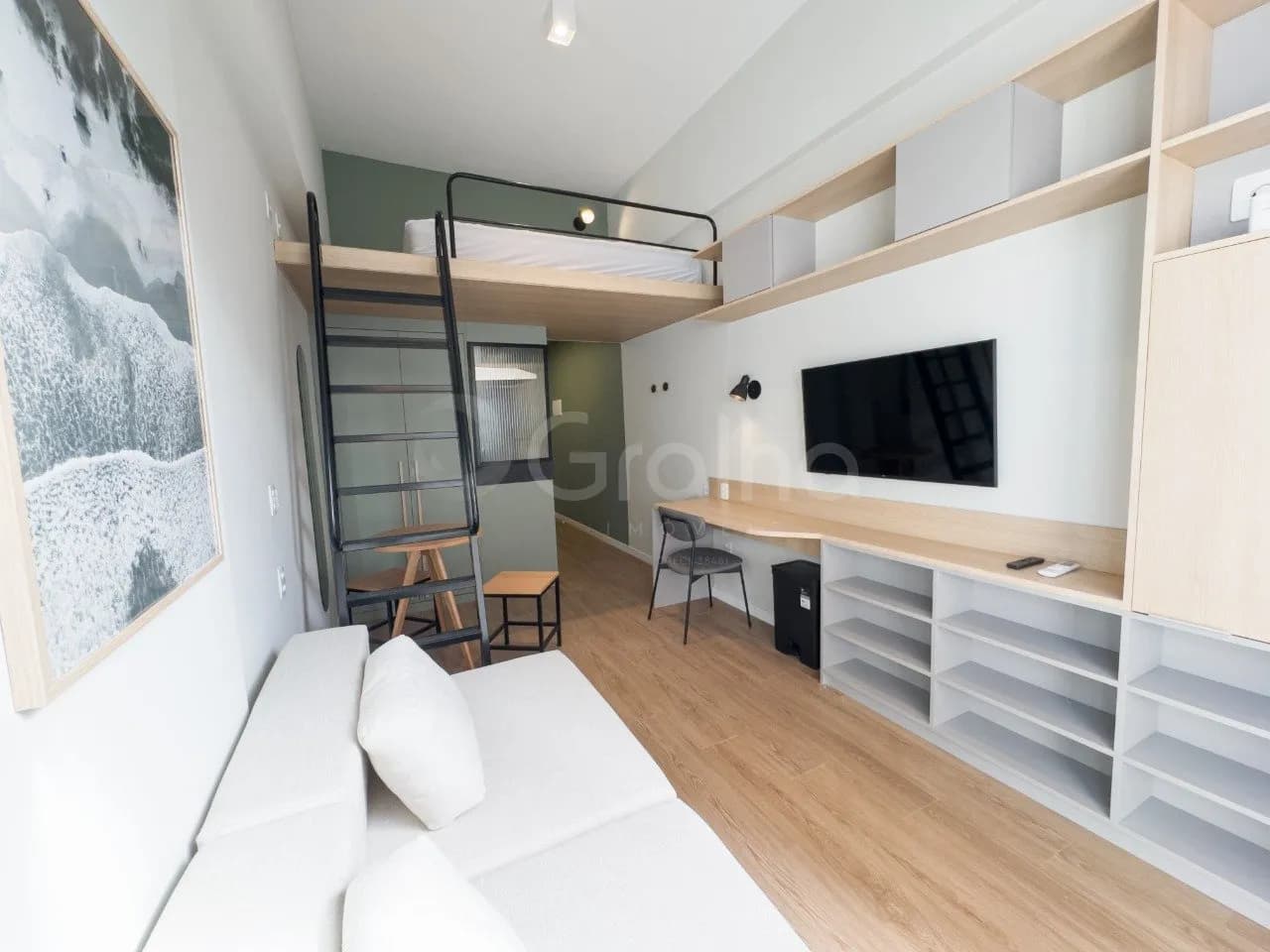 Apartamento garden para venda com 1 dormitório, em Trindade com 29 m² — foto 2