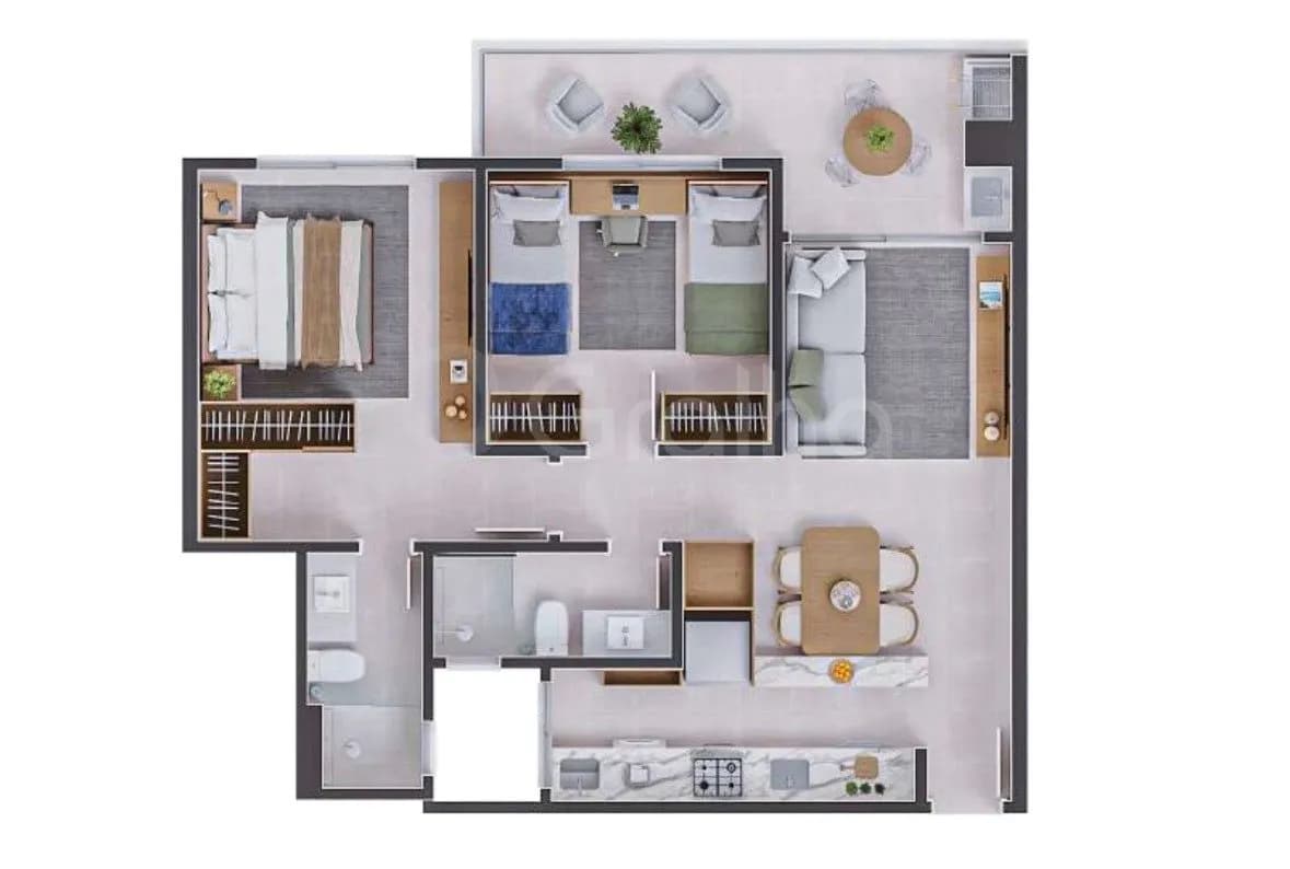 Apartamento para venda com 2 dormitórios em Campeche com 74 m² — foto 2