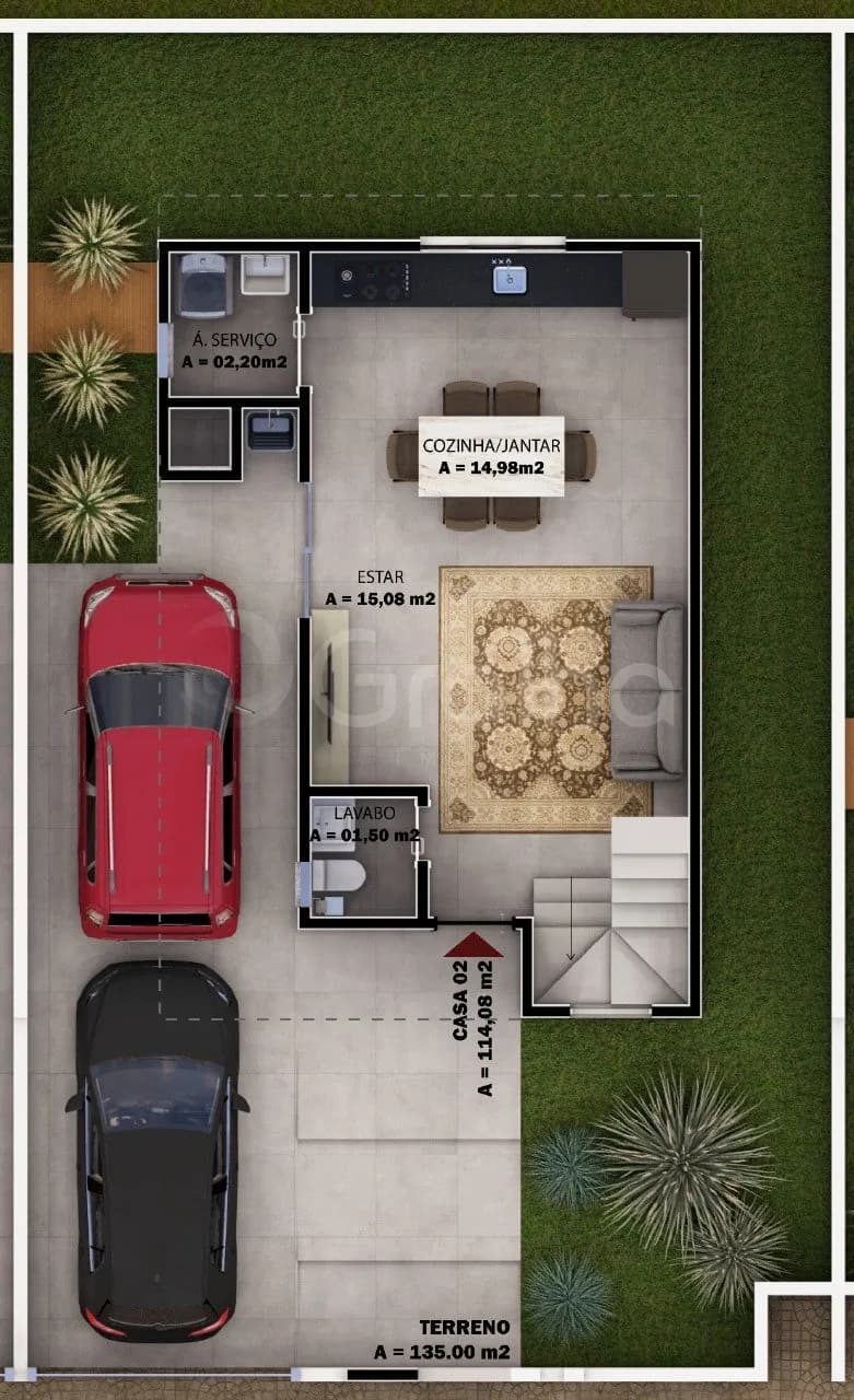 Casa para venda com 3 dormitórios em Canasvieiras com 117 m² — foto 2